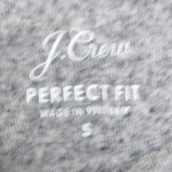 JCREW womens PERFECT TEE t-shirt GRAY crew SOFT long-sleeve SIZE S - Picture 6 of 6